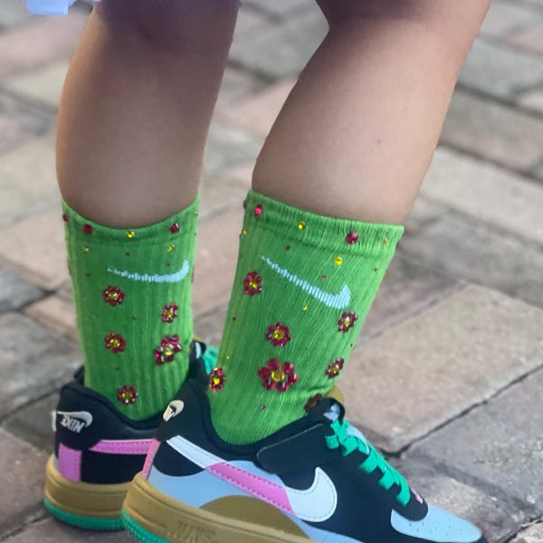 Kids Glimmer Foot Tube - Rhinestone Socks - Decora Junk Socks ...