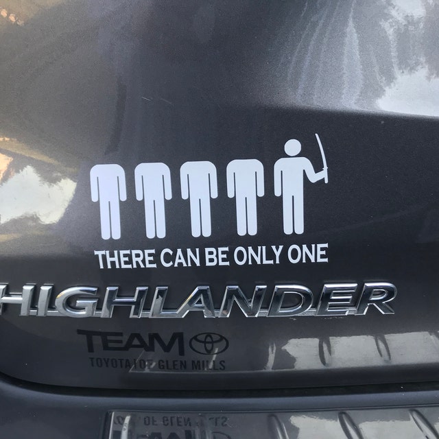 Highlander bumper sticker deals