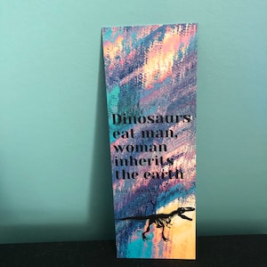 Jurassic Park Bookmark Michael Crichton Sci Fi Dinosaurs Reading Gift ...