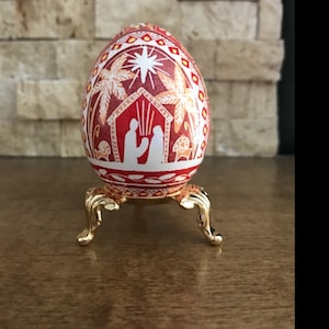 Nativity Set Ornament Hand Painted Pysanka Egg Ukrainian Etsy 日本