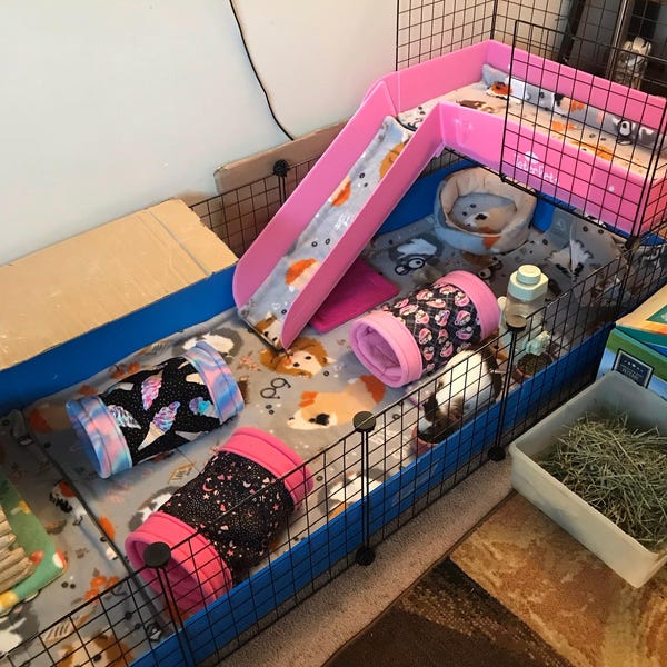 Custom Fleece Guinea Pig Cage Liner C&C 1x2 2x2 2x3 2x4 2x5 Liner ... - Custom Fleece Liners Guinea Pigs