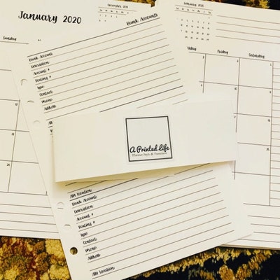PRINTED POCKET SIZE Check Register Inserts Printed Planner Insert 3.19 ...