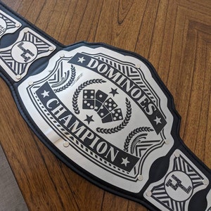 SALE Dominoes Champion Championship Title Belt Handcrafted |