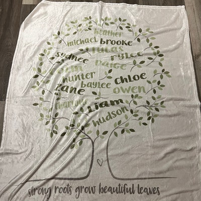 Family Tree of Life Personalized Blanket, Gifts for Her, Gifts for Mom ...