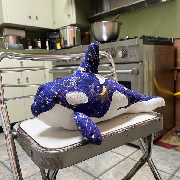 Orca Sewing Pattern With Appliqué Detailing. Sew Your Own Whale Pdf Toy ...