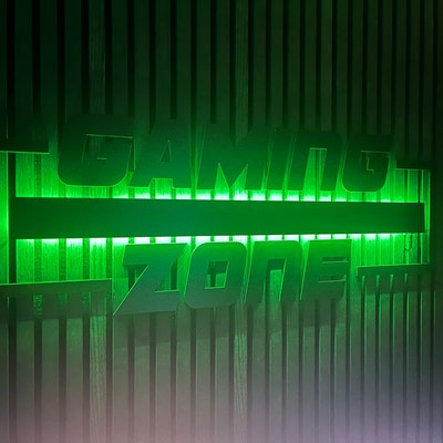 Gaming Zone Neon Led Wall Panel Decor,gaming Zone Led Decor,gamer Room 