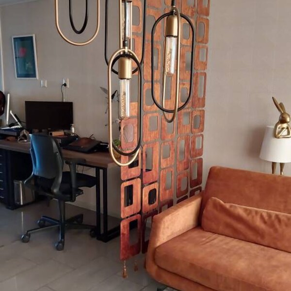 Retro Room Divider, Mid Century Modern Room Divider, W45'' Custom ...
