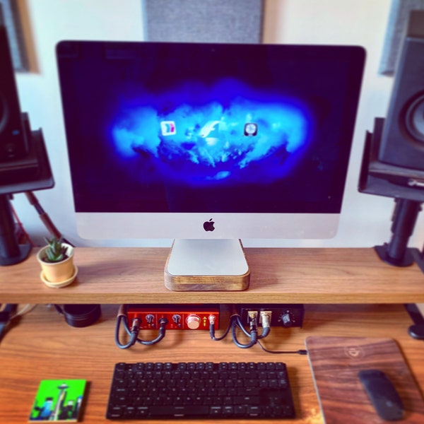 Angled Computer Monitor and Keyboard Stand - Etsy