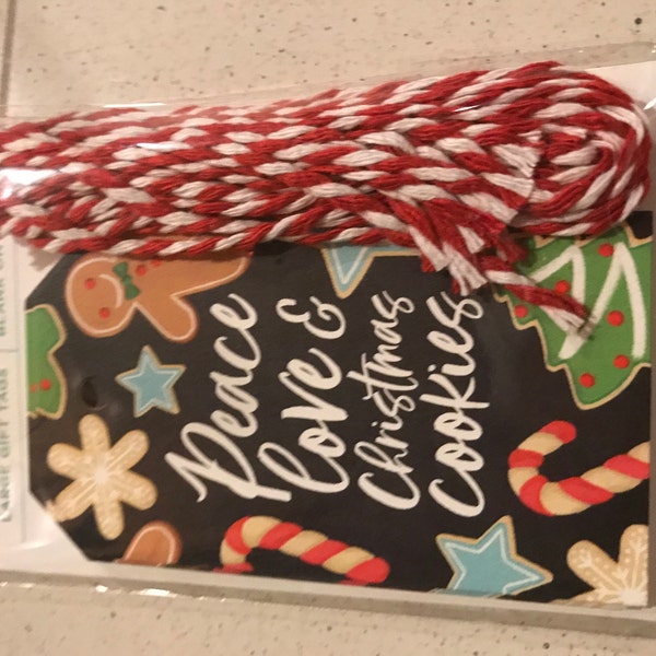 Christmas Cookie Gift Tags, Cookie Exchange Tags, Holiday Packaging ...