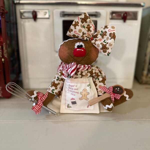 Primitive Gingerbread Pattern Sugar N' Spice Gingerbread Girl Instant ...