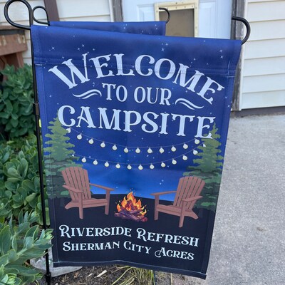 Personalized Camping Flag Sign - Best Gift Idea For Camping Lovers - Life Is Better At The Campfire