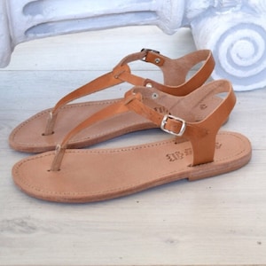 Leather Sophia Greek Tan Flat Up Ring Handmade Toe Ancient SandalsTie Sandals Natural rQWdexBCoE