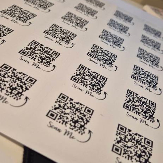 Custom Qr Sticker Designs Personalized QR Labels Custom QR Code Stickers - Upload Your Own Design ...
