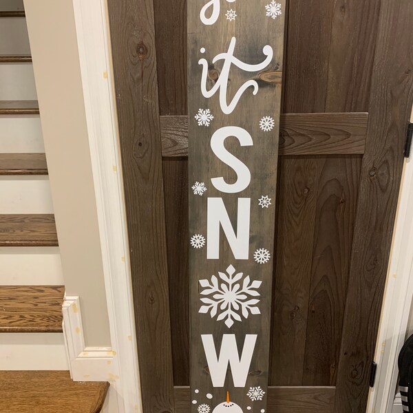 Let It Snow Svg, Winter Porch Sign Svg, Front Porch Svg, Snow Svg ...