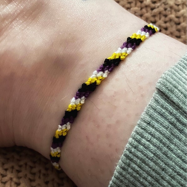 Non-binary Pride Bracelet | Anklet | Wristband | Jewelry [birthday Gift ...