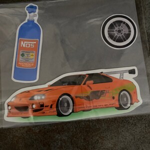 The Fast and the Furious Matte Vinyl Sticker 1994 Toyota Supra Mark IV