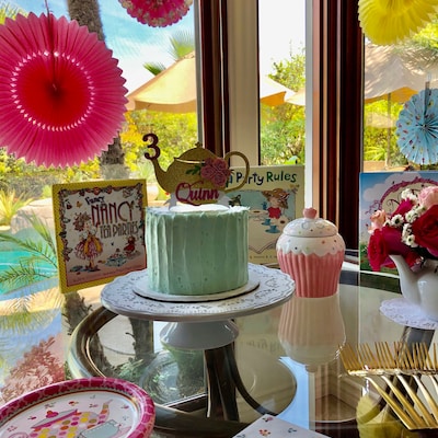 Teapot Cake Topper, Personalized Teapot Topper, Tea Party Cake Topper ...