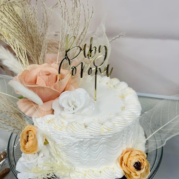 Your Custom Message Acrylic Cake Topper: Personalized Saying for ...