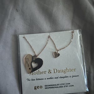 Collana Madre E Figlia Con Incisione – Regalo Per La Festa Della Mamma, Compleanno, In Acciaio Inox