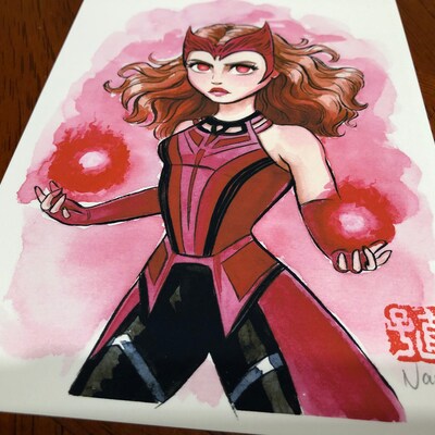 Scarlet Witch Print - Etsy