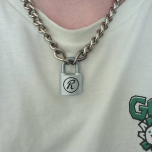 The Original Sid Vicious 'R' Padlock & Chain Necklace The Original Sid Vicious 'R' Padlock & Chain Necklace