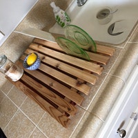 Dish Drying Tray , Cedar Slats Drying Rack - Etsy Canada