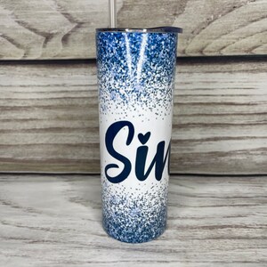 20 Oz Skinny Tumbler Blue Glitter Wrap Tapered Straight Template ...
