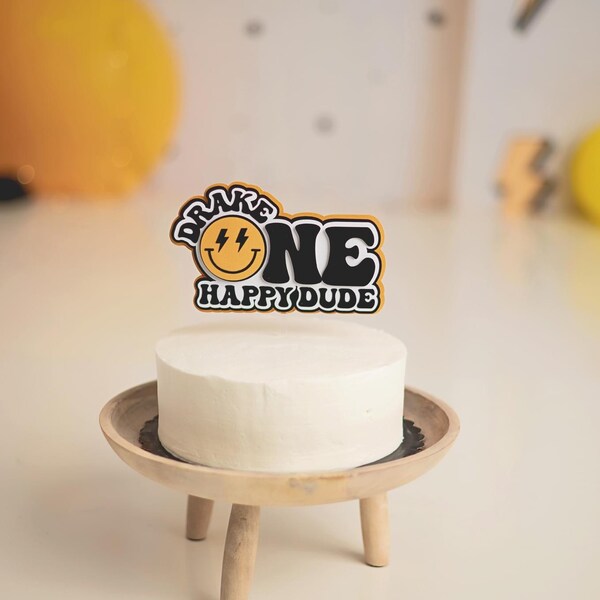 One Happy Dude Cake Topper Happy Dude Cake Topper One Happy Dude Iap 600x600.5780700157 Gzs5wujt