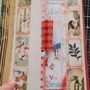 クリスマスチケット、印刷可能、エフェメラ、ジャンクジャーナル
