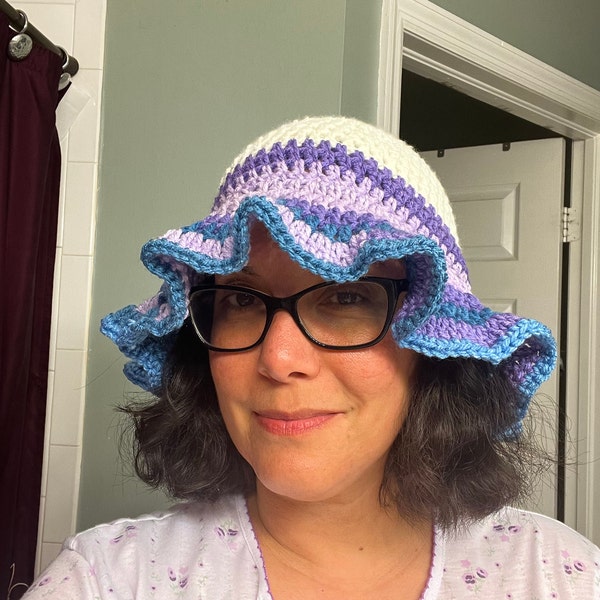 Easy Pdf CROCHET PATTERN ONLY, Digital Download, Crochet Ruffle Bucket ...