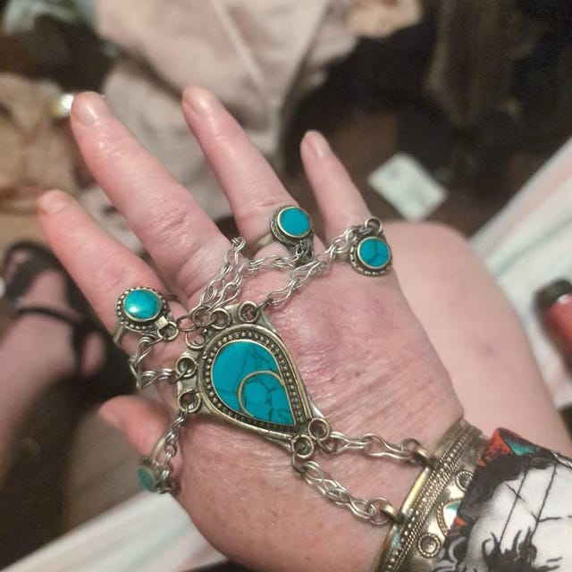 Stalen armband zwart leer met kristal | -NL