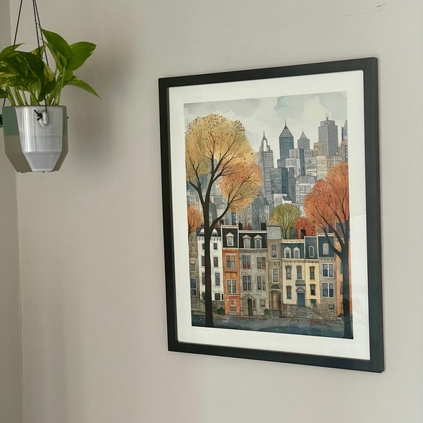 Paris Art Print Entryway Wall Decor Modern Watercolor Art Print Modern