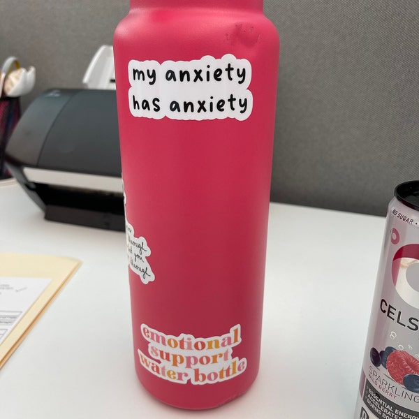Emotional Support Water Bottle Sticker / Mental Health Sticker / Funny ...