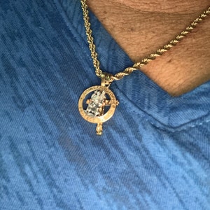 Solid 10K Gold Hanging Rose Charm – Yellow Gold Rose Flower Jewelry – Handcrafted In USA - View #3