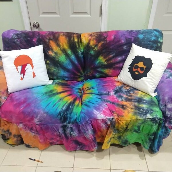 Tie Dye Couch Slipcover Tie Dye Chair Tie Dye Loveseat Tie Dye ...