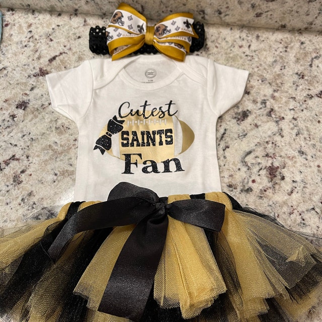 Cutest Saints Fan Baby Outfit, Saints Girl's Outfit, Saints Fan