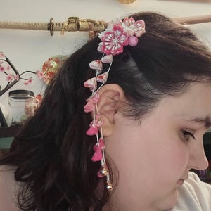 Handmade Japanese Traditional Tsumami Kanzashi Hair Clip Pin