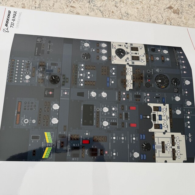 Boeing 737-8 MAX Cockpit Familiarization Poster - Digital Full