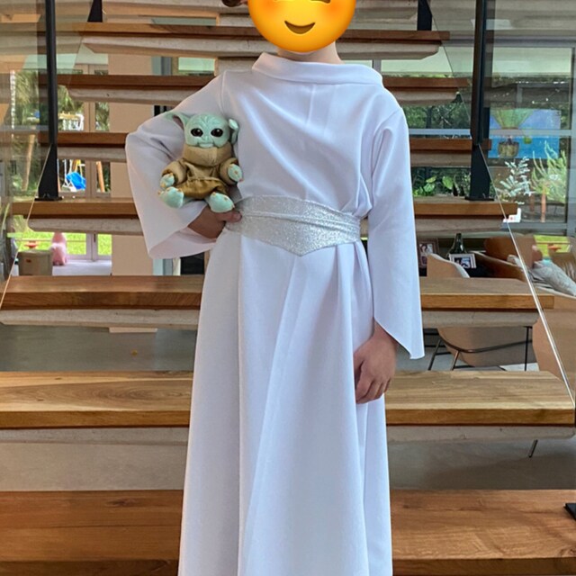 open lace back dress Amazon.com: Jazwares Girl's Premium Princess Leia Costume