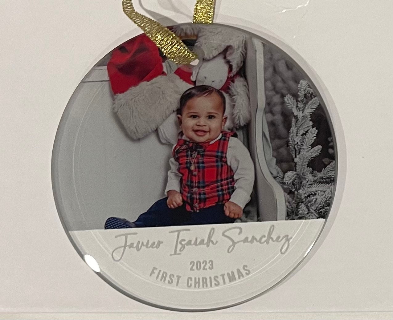Personalized Baby&#39;s First Christmas, 2023 Christmas Ornament, First Christmas, Photo Ornament, Christmas Ornament, Custom Ornament, 2023
