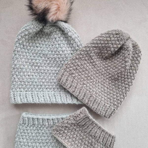 Crochet PATTERN - the Portland Slouchy Hat and Cowl Set Pattern ...