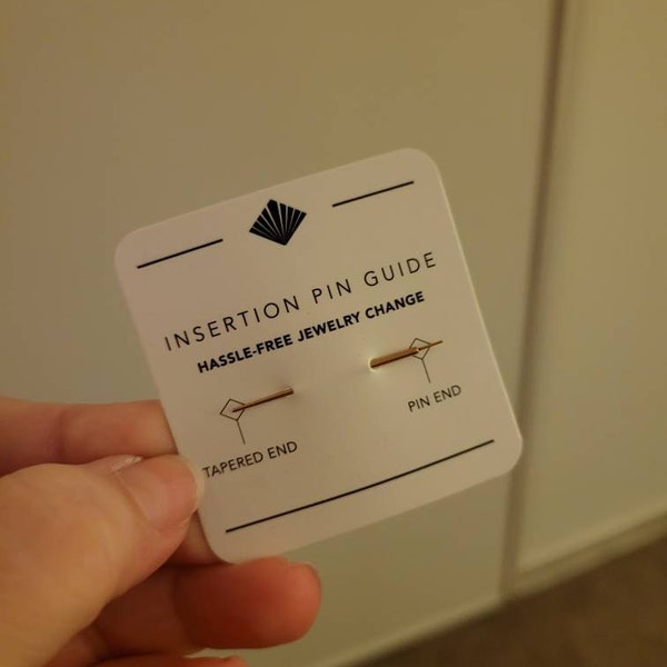 Easy-to-use Titanium Piercing Jewelry Insertion Guiding Pin, Flat Back ...