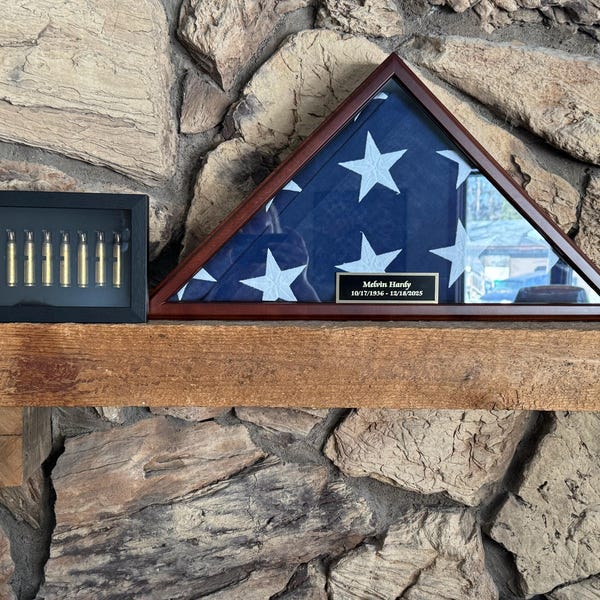 3d-printed Shell Casing Display in Frame: Military Funeral Shadow Box ...