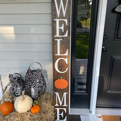 Front Porch Welcome Sign With Accents and Interchangeable Designs - Etsy