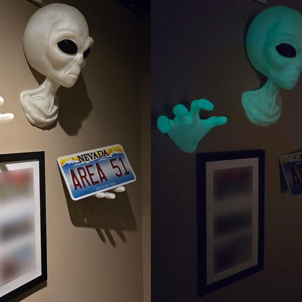Alien Wall Art Mount 3d-printed Headphone Mount| Greys UAP UFO - Etsy
