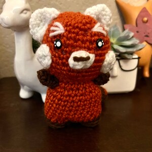 レッサーパンダさんの編みぐるみ◎ デジタル】かぎ針編みのパターンマイクロレッサーパンダ、PDF