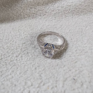 Vintage 1880s Edwardian Diamond Ring, 1.80 Carat Old European Diamond ...