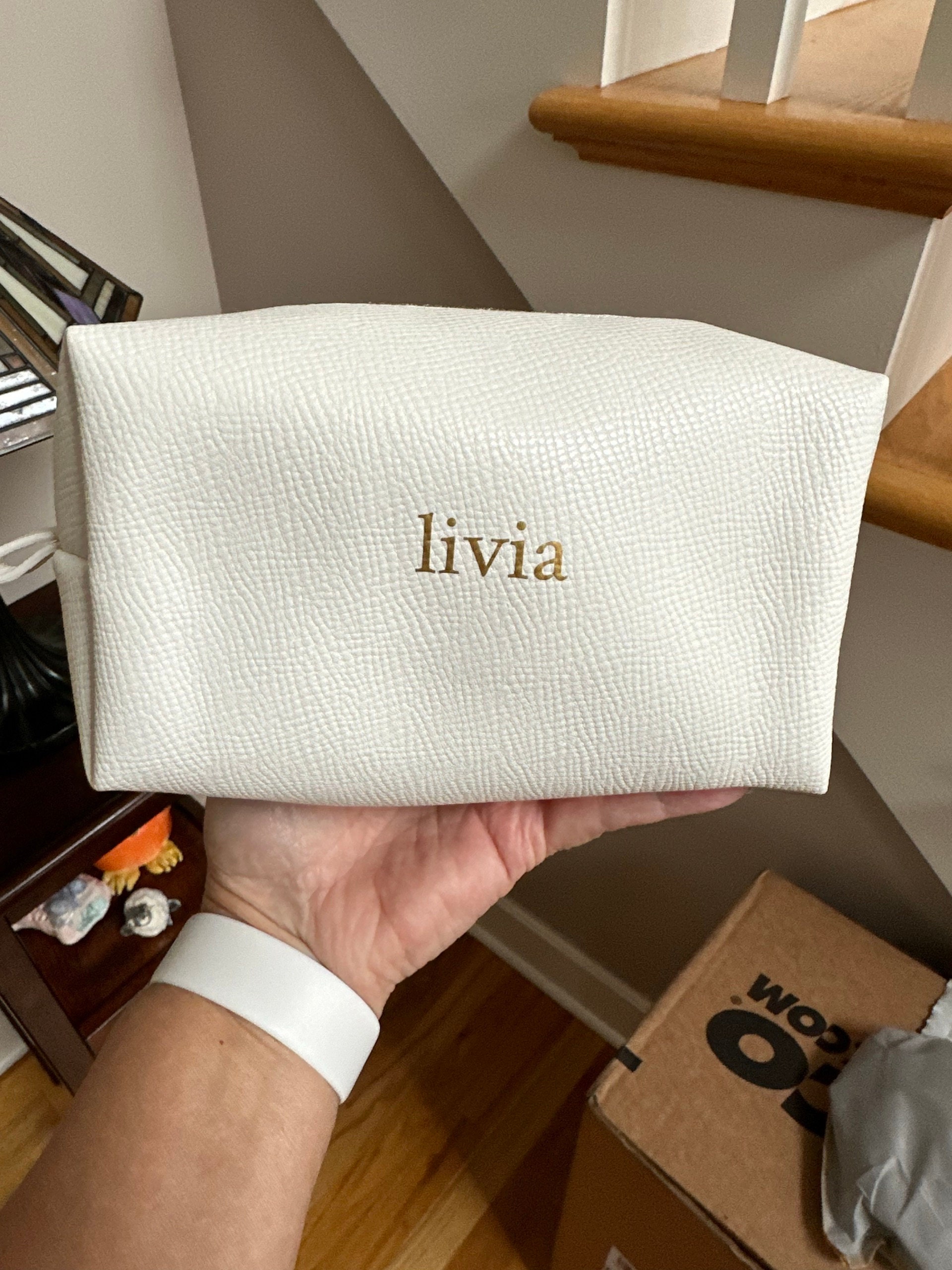 Bridesmaid Makeup Bag, Personalized Cosmetic Pouch for Your Bridesmaid Proposal Gift Box and Bachelorette Party