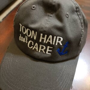 Toon Hair Don't Care Distressed Baseball Ponytail or - Etsy