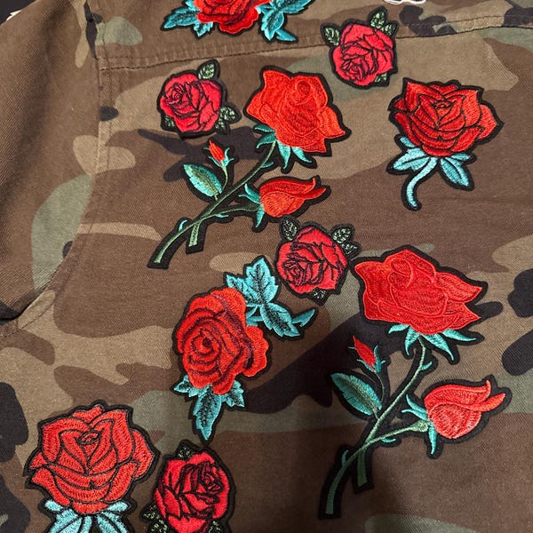 Set Of 2 Frog Iron/ Sew On Full Embroidered Patch Appliqués Badge - Foto 4